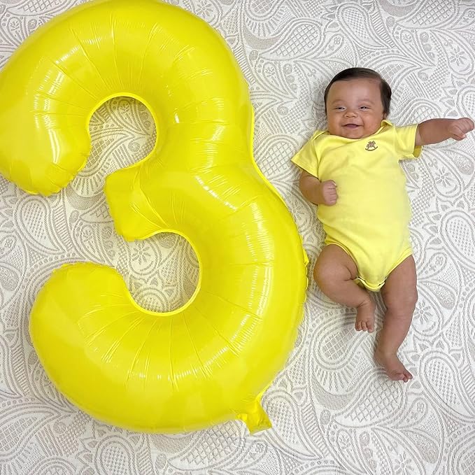 Yellow Number 5 Balloon 40 Inch, 5th Birthday Party Decorations Men Women | - Image 2