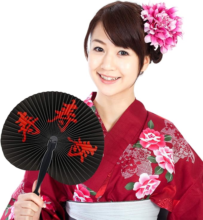 Jetec 20 Pcs Chinese Folding Hand Fans, Oriental Japanese Paper Handheld Fans - Image 6