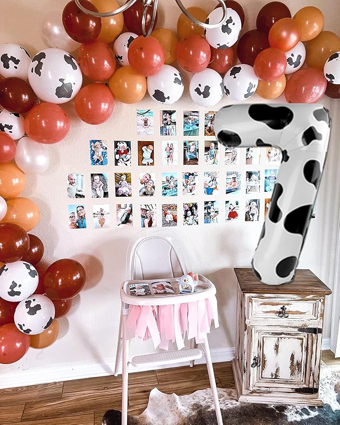 IWERP Cow Print 40 Inch 1st Number Balloon, Unisex Birthday Decorations - Image 4