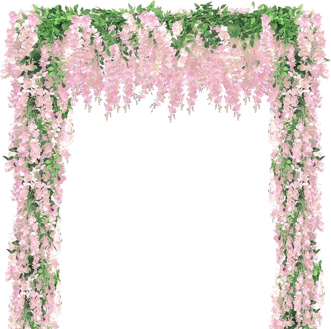 Findosom Wisteria Artificial Flowers Garland, Flower Garland Decorations by Findosom