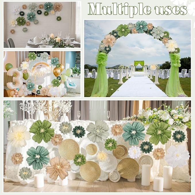 TaoBary Large Colorful Tissue Paper Flowers Giant Fiesta Paper Pom Poms - Image 7