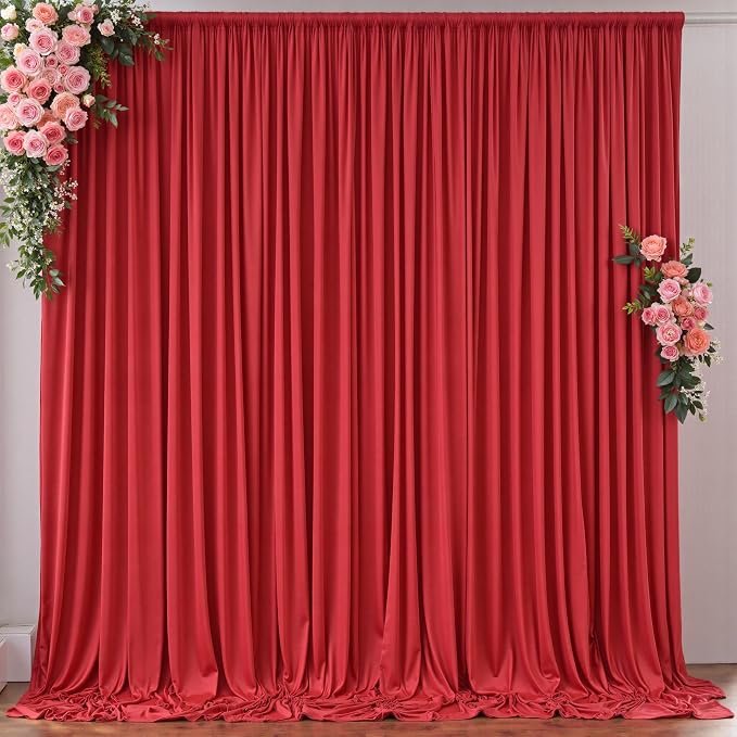 10ft x 10ft Red Backdrop Curtains by Outpain