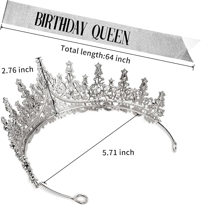 Fesciory Birthday Crown for Women, Adult Fit, Coming of Age Gifts & Halloween - Image 6