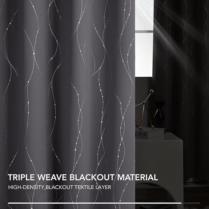 Deconovo Living Room Curtains 84 Inches Long, Thermal Insulated, Room Darkening - Image 9
