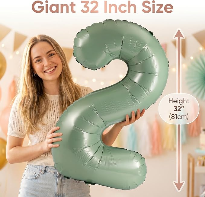 YPSelected 32 Inch Large Foil Helium Number Balloon Birthday Wedding Party 0-9 - Image 4