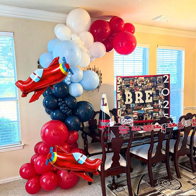 Airplane Birthday Party Decorations 142pcs Airplane Balloon Garland Arch Kit - Image 6