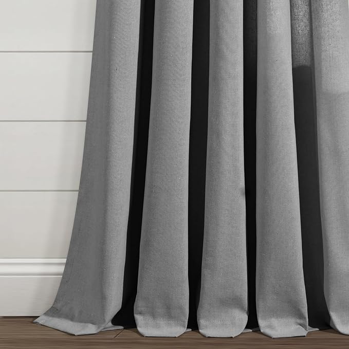 Lush Decor Boho Pom Pom Tassel Linen Textured Window Curtain Panel, Single 52" - Image 4