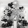 Black and Silver Balloons Garland Arch Kit by CboDecoBalloonArchKit