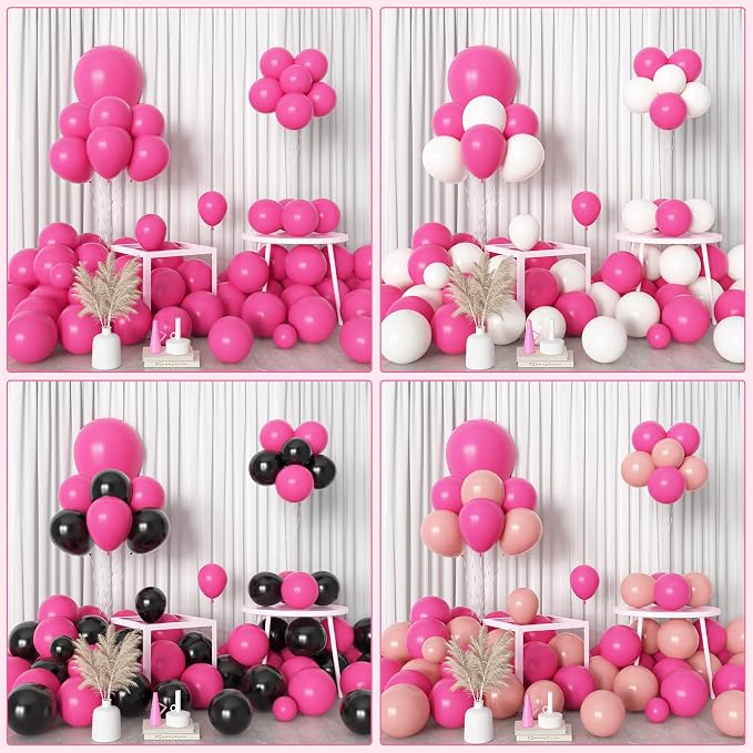 Amandir 153pcs Hot Pink Balloons Arch Garland Kit Different Sizes | 18 12 10 5 - Image 7