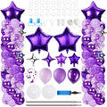 Gejoy 110 Pcs Purple Silver Balloons Column Stand Kit Adjustable Tower Stand by Gejoy