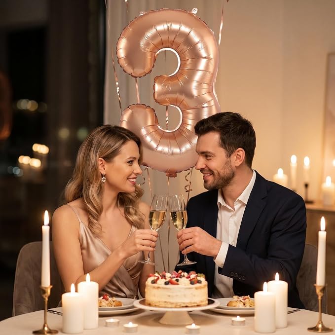YPSelected 32 Inch Large Foil Helium Number Balloon Birthday Wedding Party 0-9 - Image 3