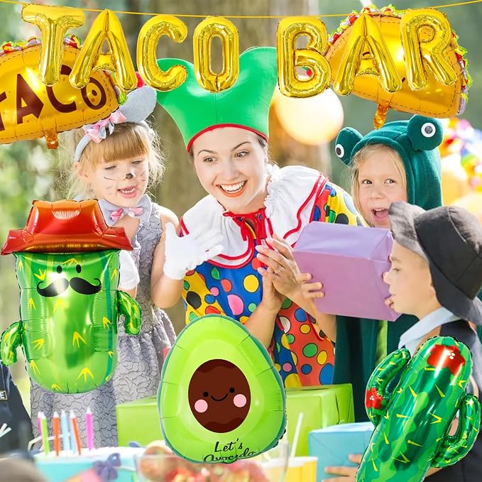 Taco Bar Decorations 13Pcs Mexican Fiesta Party balloons Taco Party Decorations - Image 5