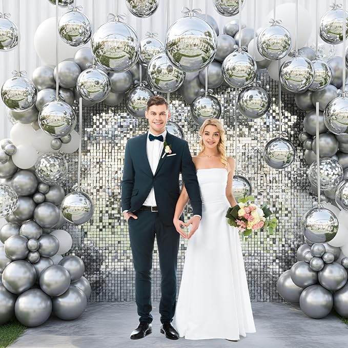 Jenaai 30 Set Round Foil Balloons Bulk 22 Inch 4d Metallic Giant Balloons Set - Image 6