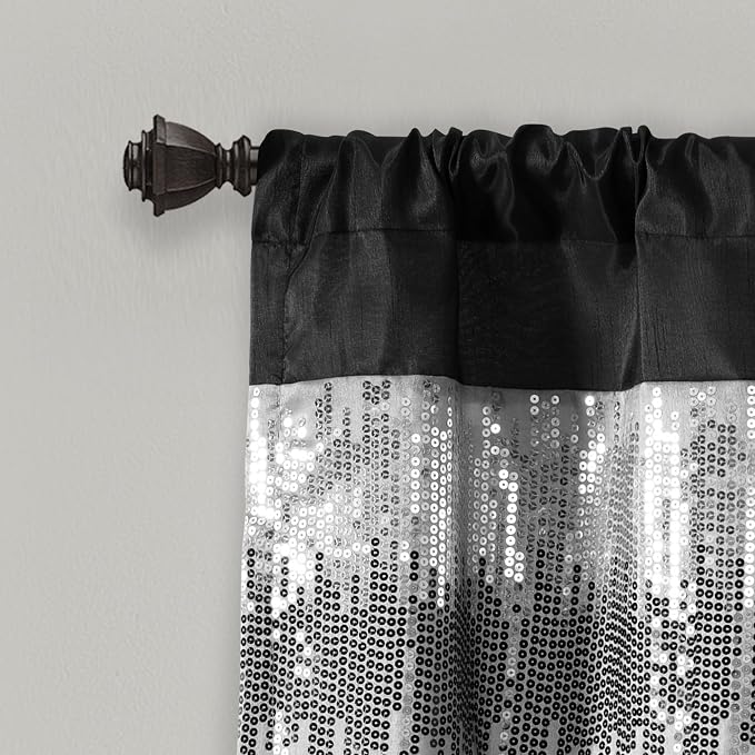 Lush Decor Night Sky Sequins Valance Curtain Single - Image 3
