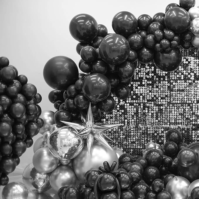 200 Pieces Black Balloons Different Sizes 5 10 12 18 Inch Latex Balloons - Image 6