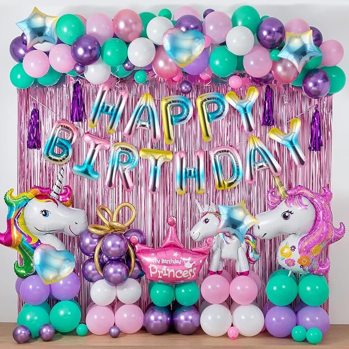 CANREVEL Happy Birthday Banner + 12Pcs Star & Heart Balloons, Gradient | 13pcs - Image 6