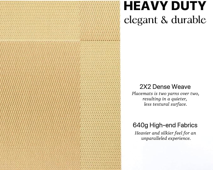 LEXMORE PlaceMats Set of 12 Vinyl/Plastic Woven Place Mats - Image 3
