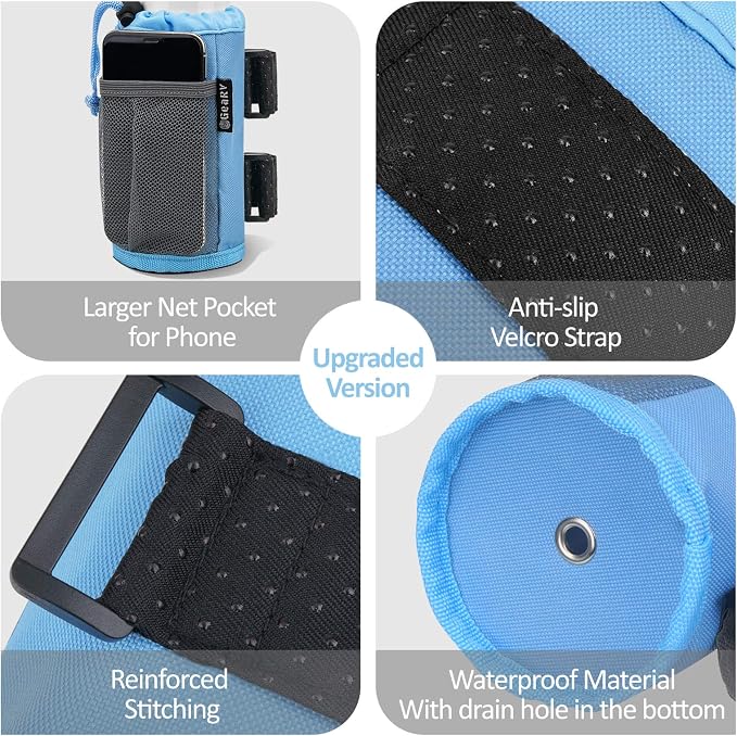GEARV 2Pack Cup Holder for Bike, Scooter and Wheelchair, Water Bottle Holder - Image 2
