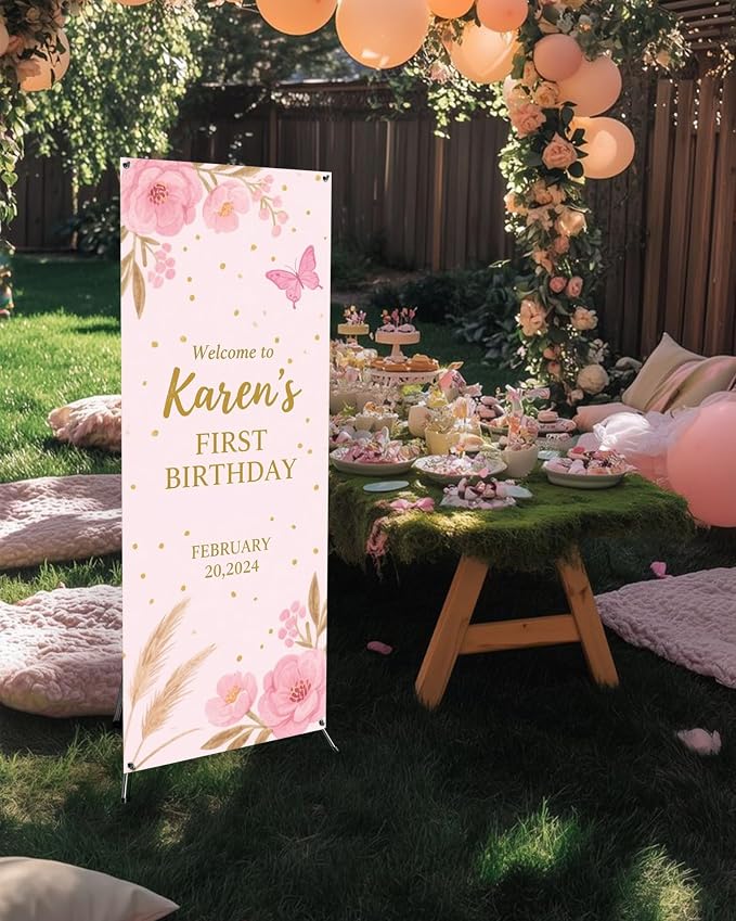 YOSE X Frame Banner Stand Fits Any Banner Adjustable Size 23"X63" to 32"X78" - Image 3