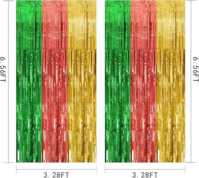 2 Pack Hawaii Backdrop Party Decorations Tinsel Curtain Summer Party Streamer - Image 7