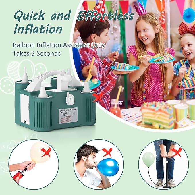 4-in-1 Balloon Pump Electric Balloon Pump Inflador De Globos Electrica Sports - Image 4