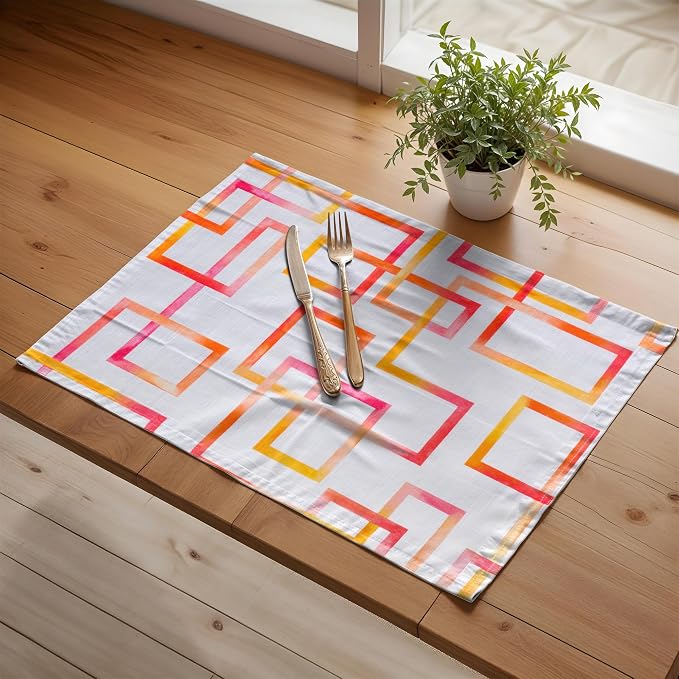 Maison d' Hermine Placemats Set of 4 Reusable 100% Cotton | Cloth Place Mats - Image 6