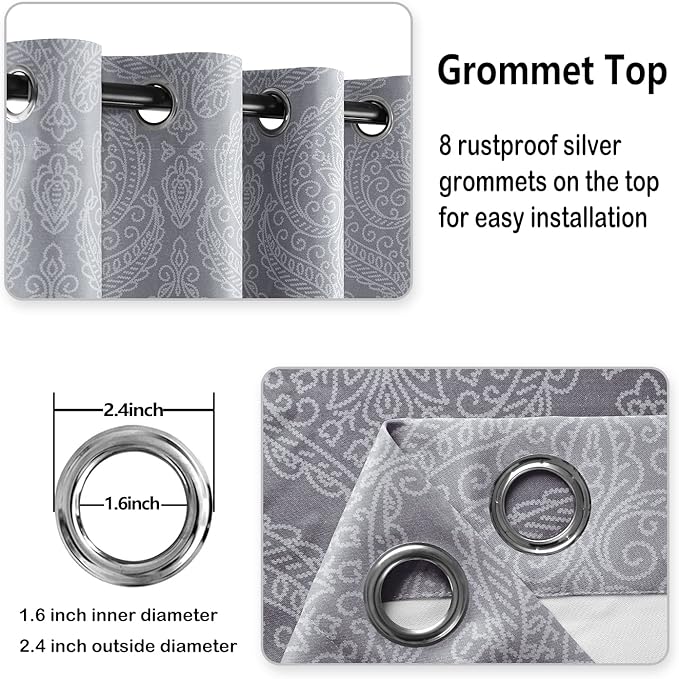 DWCN Ombre Blackout Curtains for Bedroom - Image 5