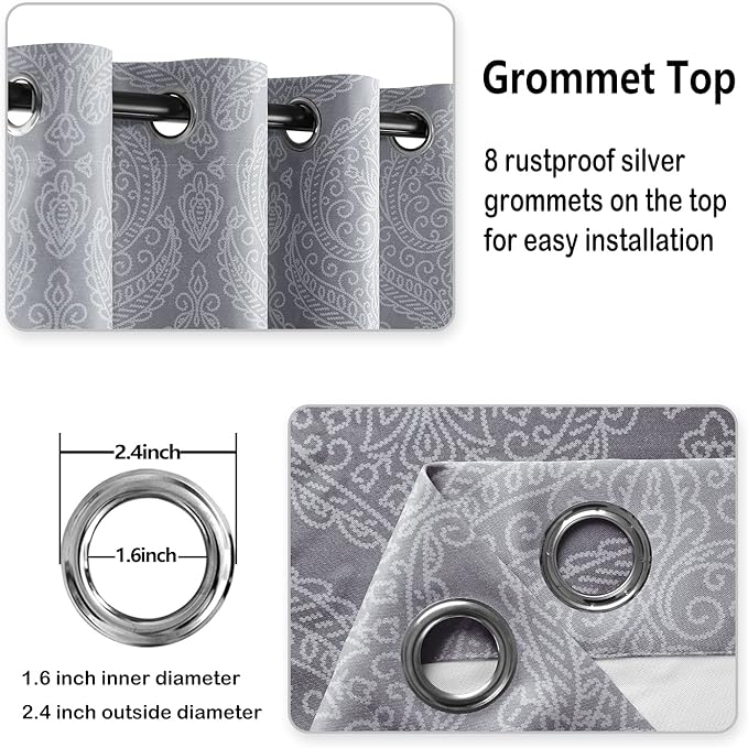 DWCN Extra Long Ombre Blackout Curtains - Image 7