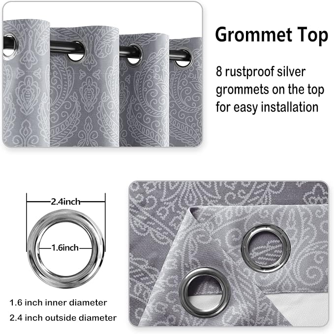 DWCN Ombre Blackout Curtains for Living Room - Image 4