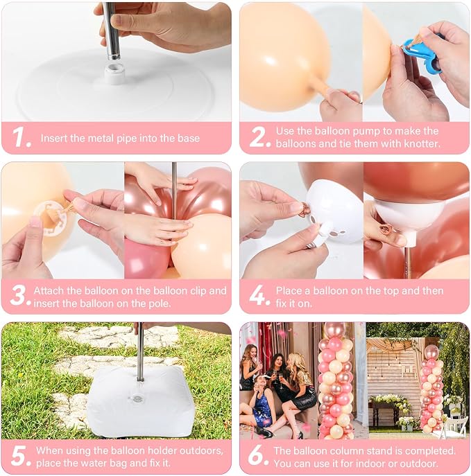 2 Sets Adjustable Balloon Column Stand Kit - Image 5