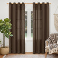 YoungsTex Brown Linen Curtains 80 Inch Length by YoungsTex