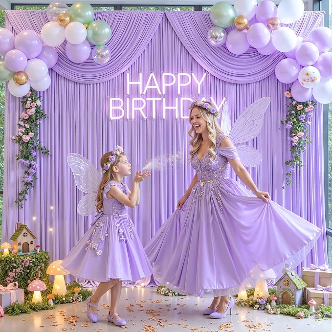 10x12 Lavender Backdrop Curtains - Image 3