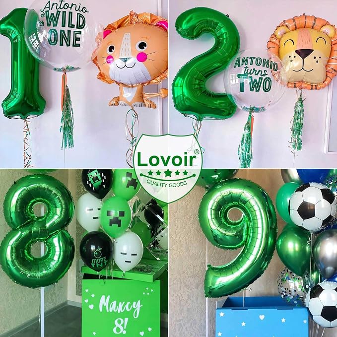Dark Green 24 Number Balloons, 40 Inch Giant Number 24 Balloons Foil Mylar - Image 6