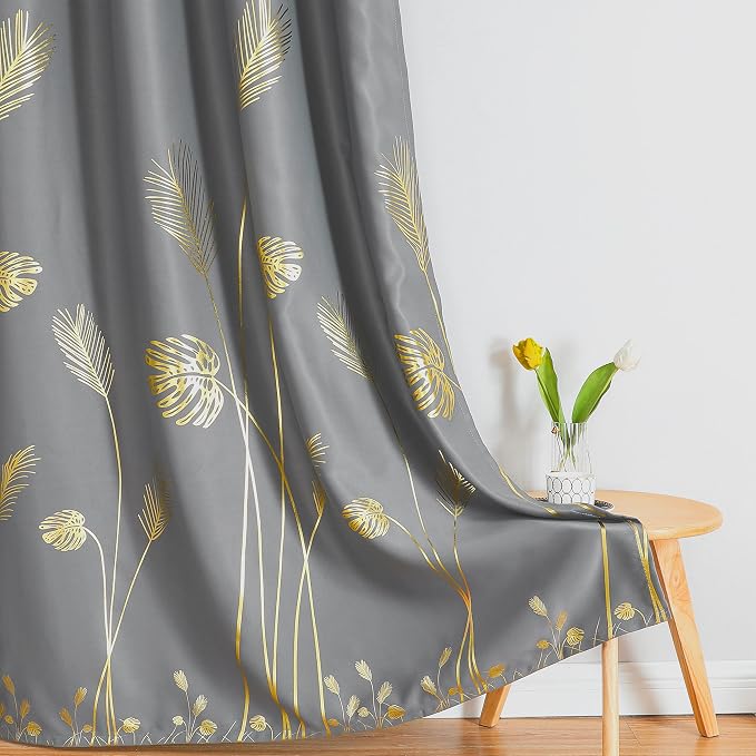 Room Darkening Grey Blackout Curtains - Image 7