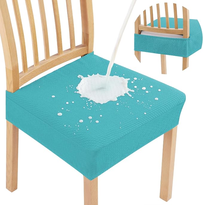Smiry Waterproof Seat Covers for Dining Room Chairs, No Rear Covers | Stretch by Smiry
