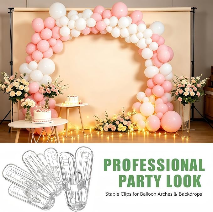 18 Pack Balloon Arch Clips, 2.4'' Plastic Clips Supplies - Image 4