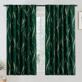 Yakamok Emerald Green Curtains for Livingroom Foil Print W52 x L63-inch | by Yakamok