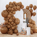 PartyWoo Brown Balloons 152pcs Different Sizes of 18 12 10 5 Inch Boho Neutral by PartyWoo