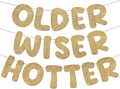 Fulmoon Set of 3 Pre Strung Older Wiser Hotter Glitter Banner Funny Birthday by Fulmoon