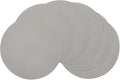 SHACOS Round Braided Placemats Set of 6 Thick Fabric Circle Grey Place Mats by SHACOS