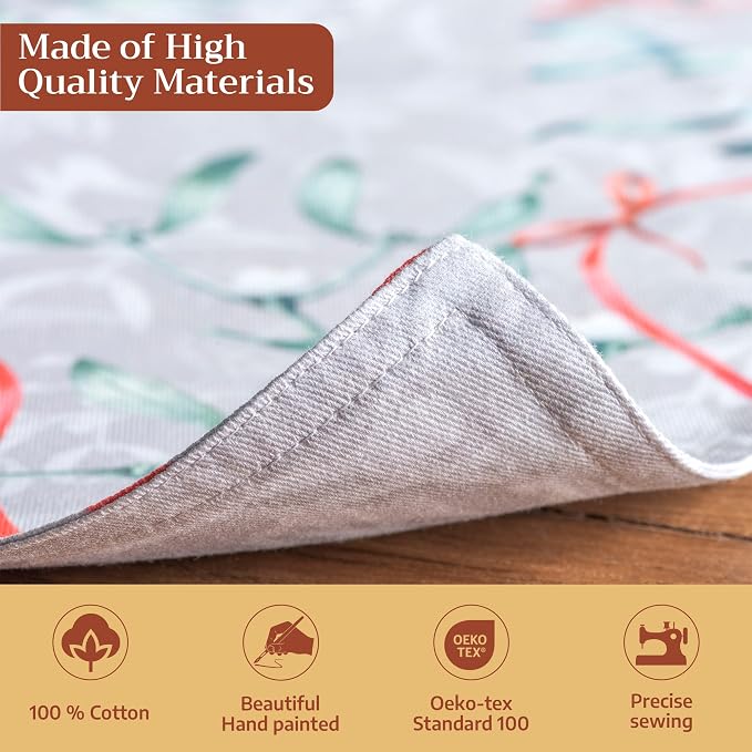 Maison d' Hermine Placemats Set of 4 100% Cotton Washable Cloth Place Mats - Image 3