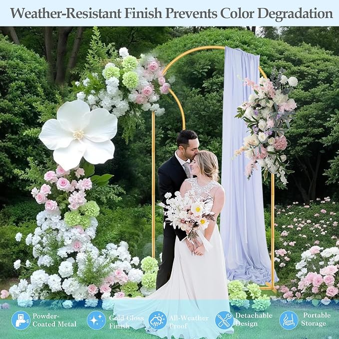 7.2FT 6FT Arch Backdrop Stand, Wedding Arch - Image 3