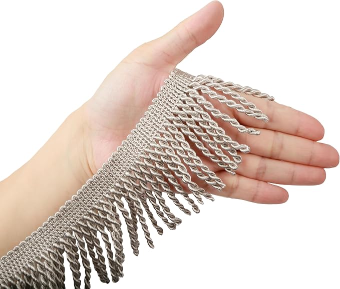 BEL AVENIR Bullion Fringe Trim Curtain Fringes 5/10 Yard x 2.5 Inches Sewing by BELAVENIR