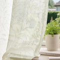 Anmao Cream Semi Sheer Light Filtering Extra Long Curtains 2 Panels, Leaf by Anmao