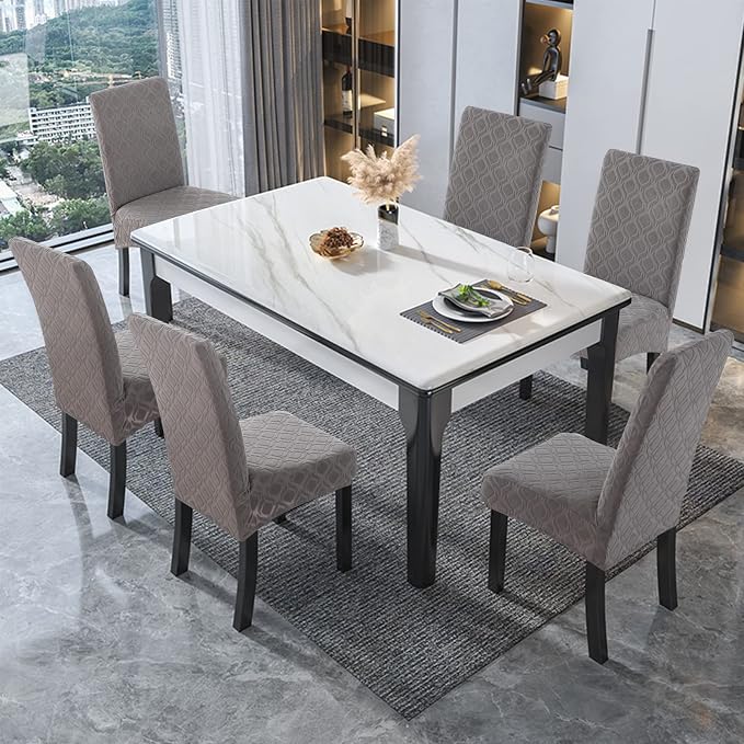 Waterproof Dining Room Chair Covers Set of 6 Slipcovers - Image 6