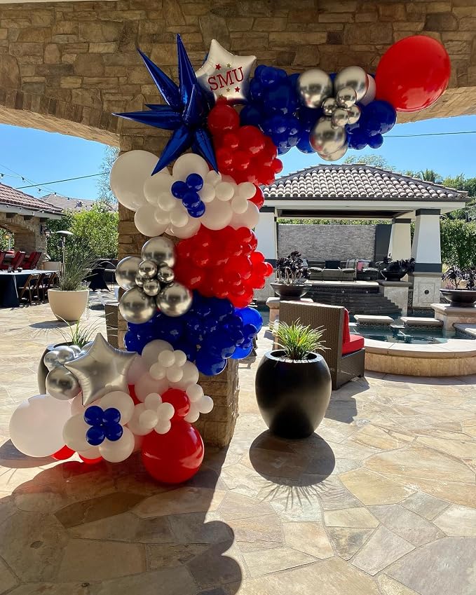 Red White and Blue Latex Balloons 50pcs 12 Inches | - Image 3