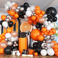 Orange and Black Balloon Arch Garland Kit by Paeyeq