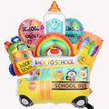7 Pcs Back to School Balloons, School Bus Balloon, Colorful Schoolbag Pencil by Decmied