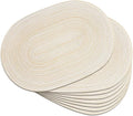 Placemats Set of 8, Woven Oval Braided Dining Table Mats | 12 x 17.5 Inch Size by Noctiflorous