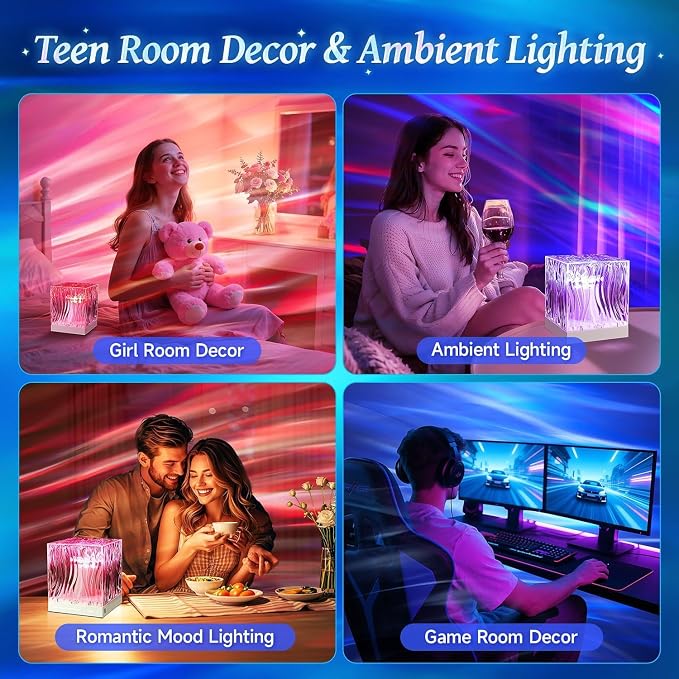 Mubarek Northern Lights for Bedroom, 15 White Noise + Bluetooth Galaxy Light - Image 6